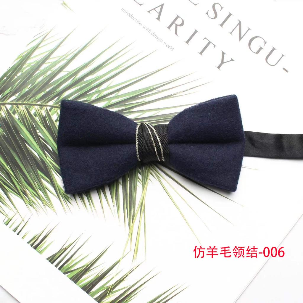 Herren Imitatwolle Hochzeit Moderator Trauzeuge Fliege, Lässige einfarbige Business Fliege