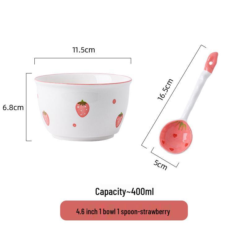 Tulip Underglaze Ceramic Bowl and Plate Set - Stylish Round Tableware