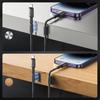 USB-A - iPhone Lightning cable with magnetic holder organizer 1.2m - gray