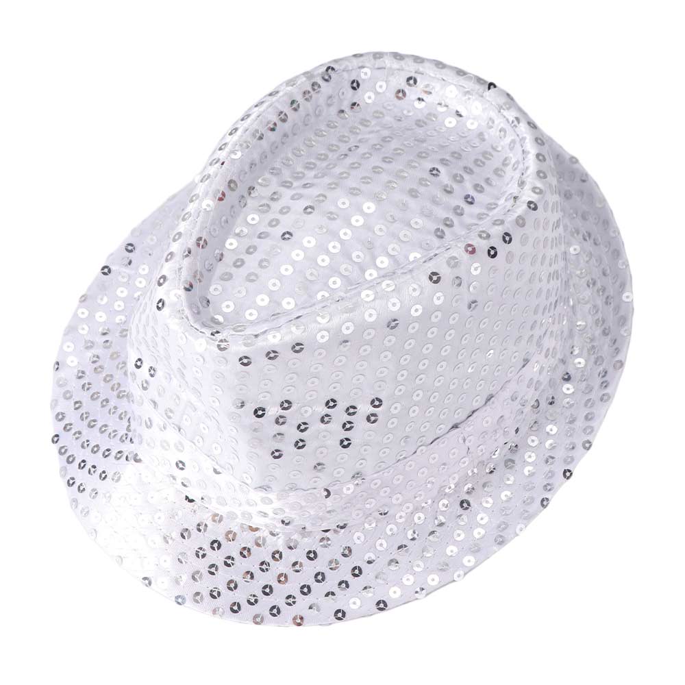 Sequin Dance Jazz Cap Shiny Glitter Jazz Hat Korean Version Sequins Fedora Hat  Adult