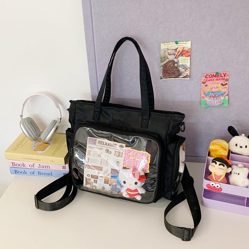 New Light Travel Shopping Portable Crossbody Bag for Women Fashion Design Sweet Girl Ulzzang Cartoon Ita Bag