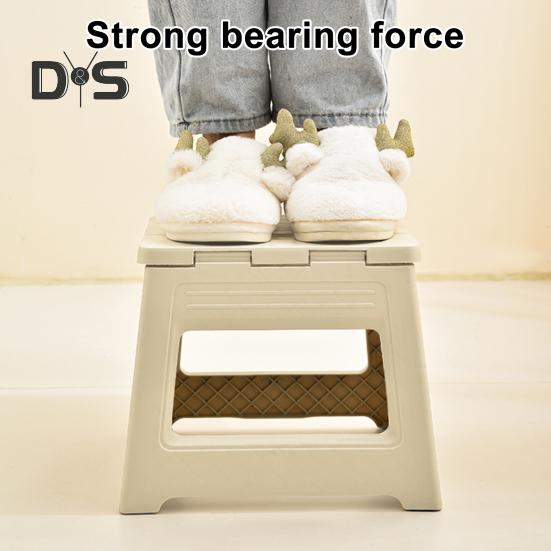 Skládací lavička Multifunkční podnožka pro batolata Seniory Přenosná plastová stolička s rukojetí Venkovní rybářská stolička