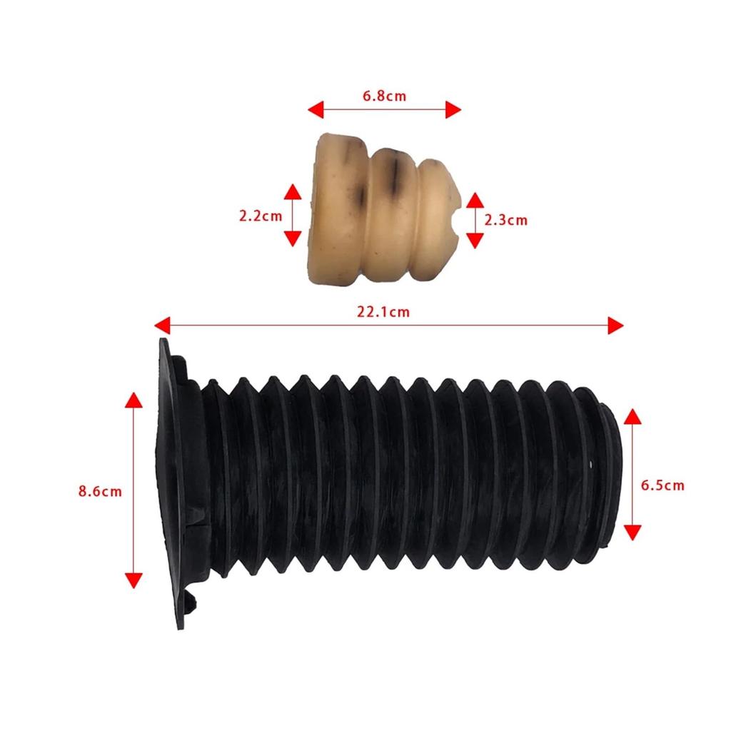 EDCXSA(TREN) Car Front Shock Absorber Buffer Rubber Boot Set Dust Cover Auto Spare Suspension