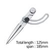 Stainless Steel Spacing Compass Adjustable Handmade Leather Rotating Diy Tool Edge Creaser For Industrial All Steel Marking