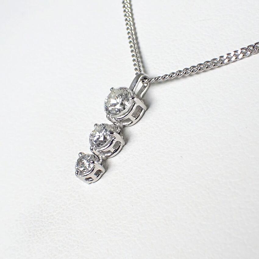 [Used] LASOMA/Pt/Pt850/Diamond Pendant/j66-2