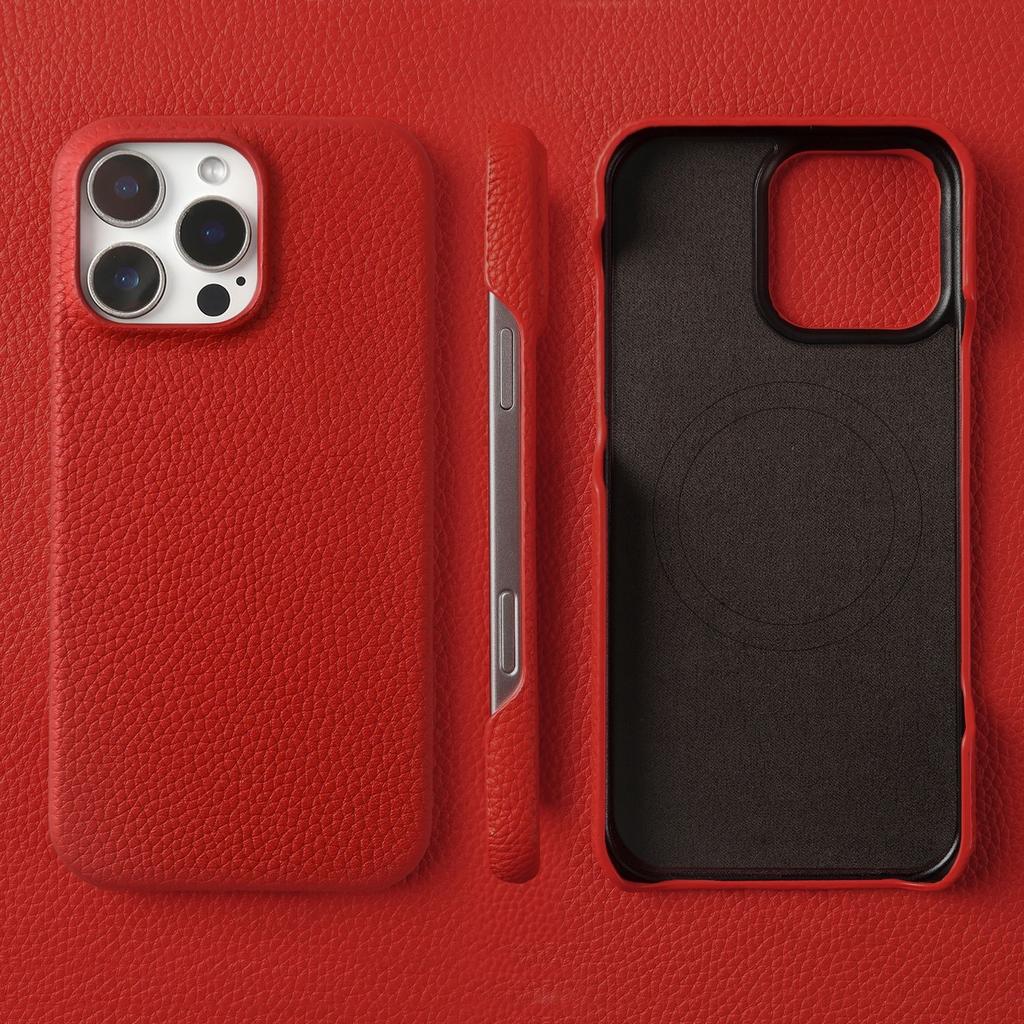 Премиальный магнитный чехол из натуральной кожи для iPhone 16 Pro Max 15 14 13 12 11 Беспроводная зарядка Магнитная крышка Magsafe Ударопрочный чехол