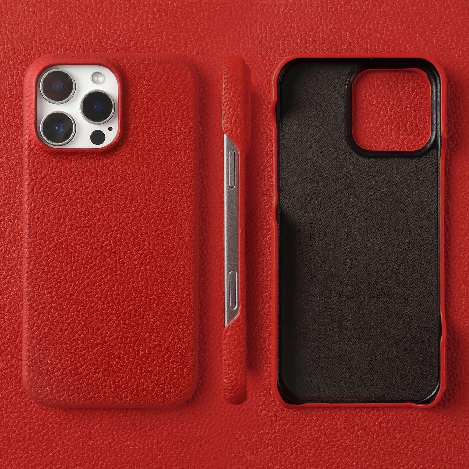 

Премиальный магнитный чехол из натуральной кожи для iPhone 16 Pro Max 15 14 13 12 11 Беспроводная зарядка Магнитная крышка Magsafe Ударопрочный чехол iPhone17