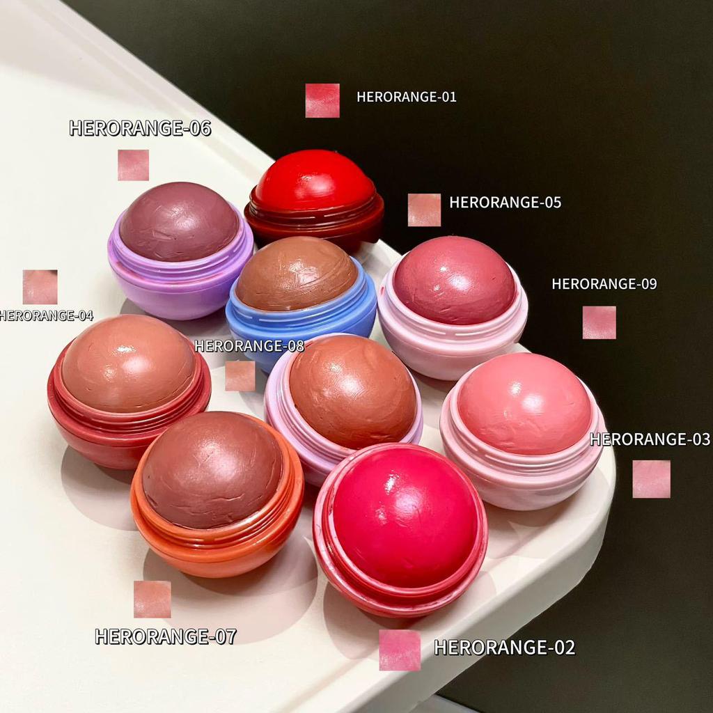 Peach Velvet Cream Blush: 3D Highlight, Natural Reddish Tone, Long-lasting Dewy Finish for Autumn/Winter