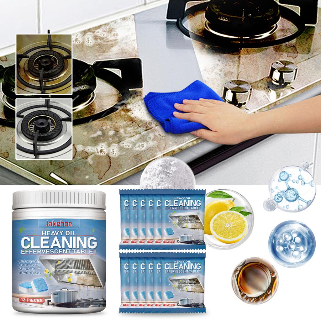 Kitchen Cleaning Effervescent Tablets Kitchen Grease and Grime Remover Range Hood Cleaning Effervescent TabletsIndoor Use Surfac