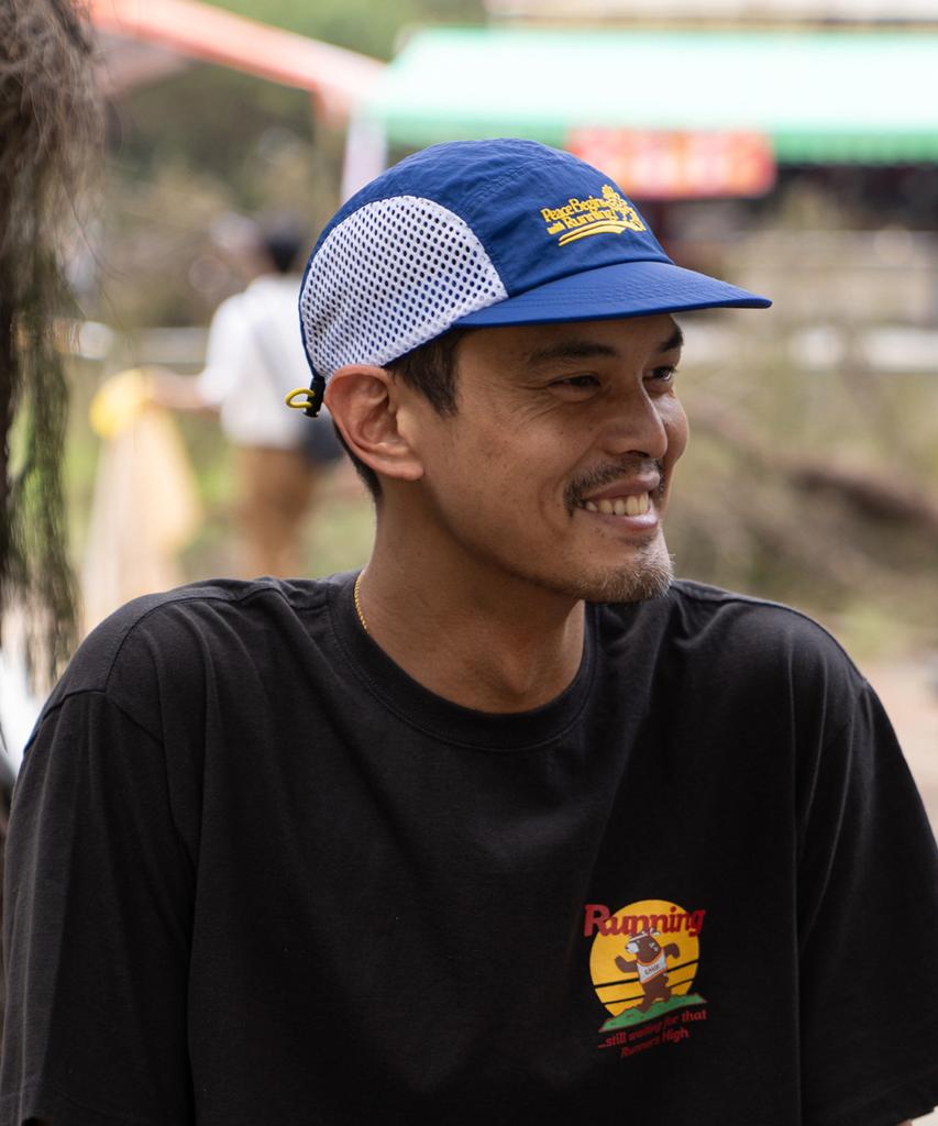 BIGWAVE COLLECTIVE Peace Runner'S Cap (Blue)