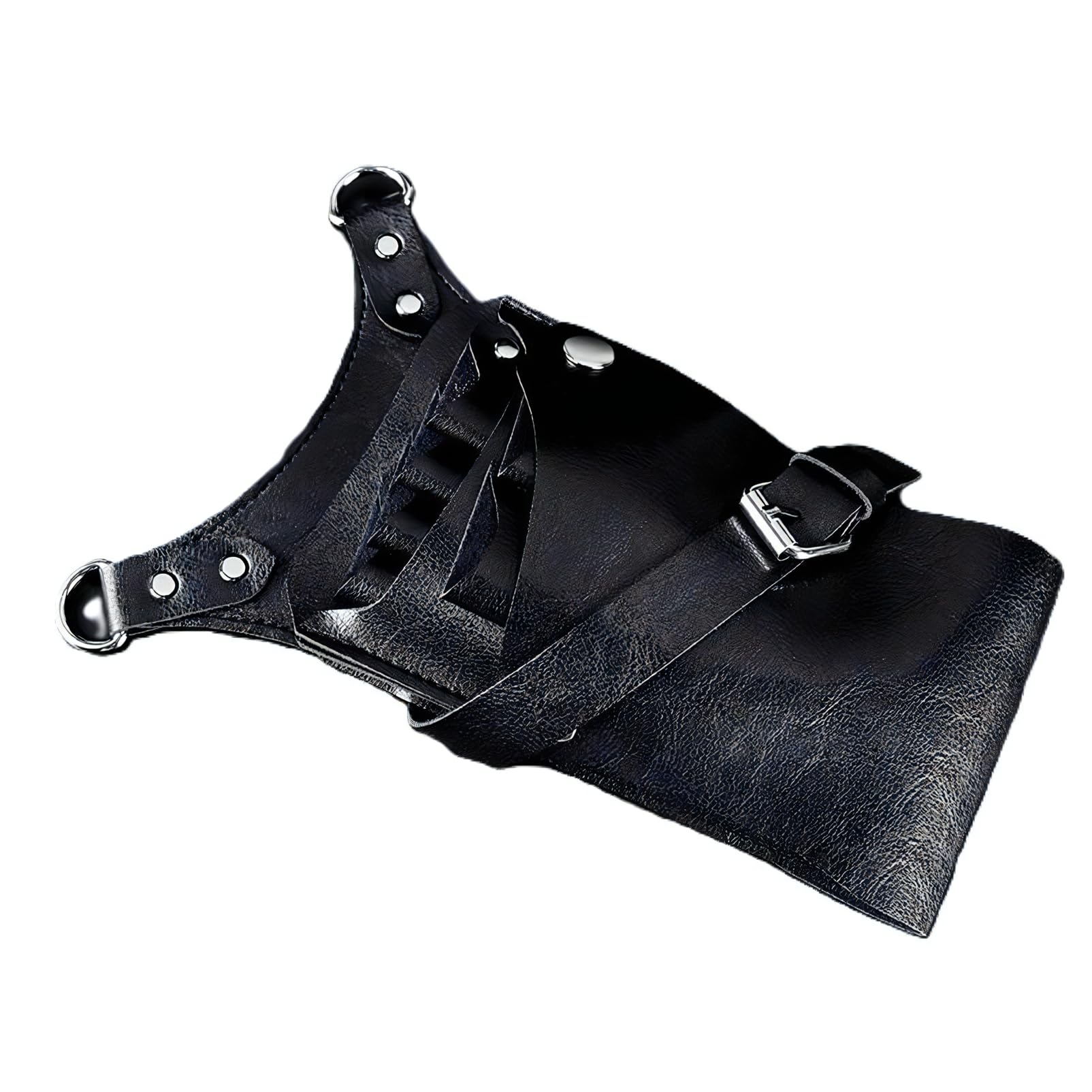 

azumafy Scissor 6 Scissor Scissor Scissor Shoulder Belt PU Leather Storage Florist Professional Case, Hairdresser, Trimmers, Bag, Storage, Holder, чорний