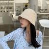 Solid Color Fisherman Hat for Women Summer Fashion Chiffon Sunshade Dome Basin Cap Girls Ladies Casual Outdoor Bucket Hat