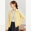 Shexi Women's 100% Cashmere Cable-Knit Zipper Cardigan