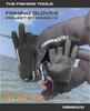 Umibozu Fishing Winter Fishing Cold YKK Waterproof Fleece Outdoor Use Gloves, Gloves, Protection, Zipper, Lining, Stretch, (M, Black)