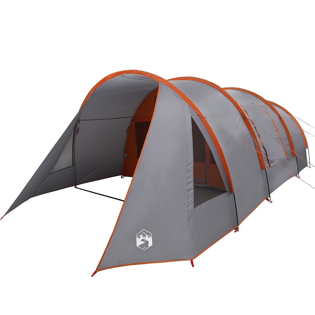 4 Person Tunnel Tent Gray and Orange 778 x 356 x 210 cm
