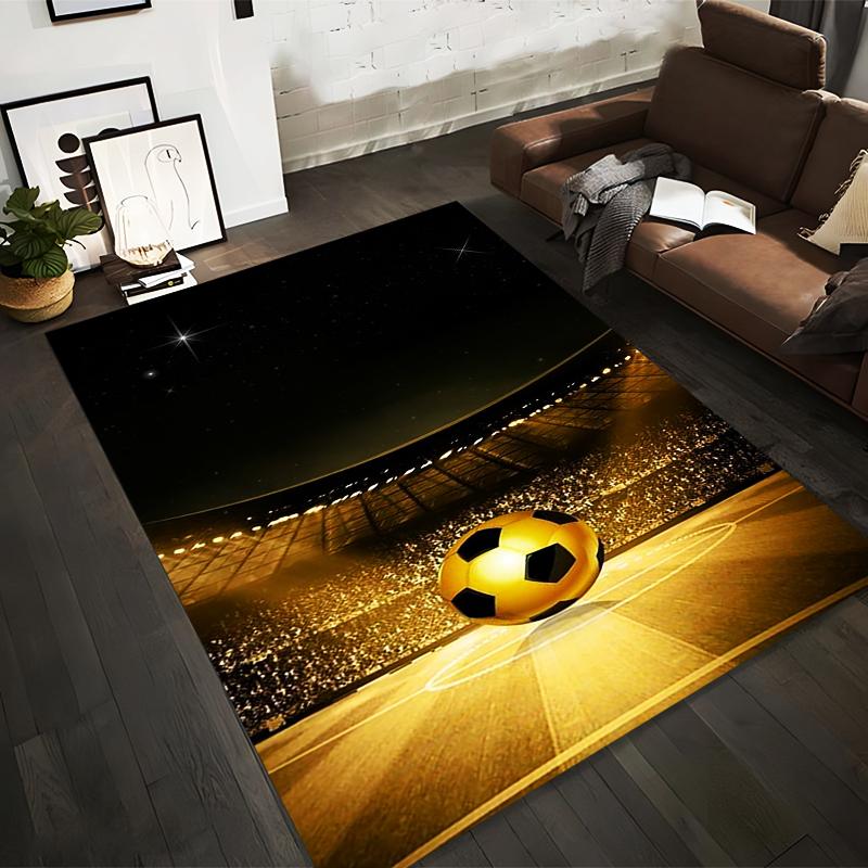 

Golden Soccer Ball Stadium Design Carpet for Living Room Decor Suitable for use as an anti-slip for living room bedroom sofas 40x60cm( 15x23in )