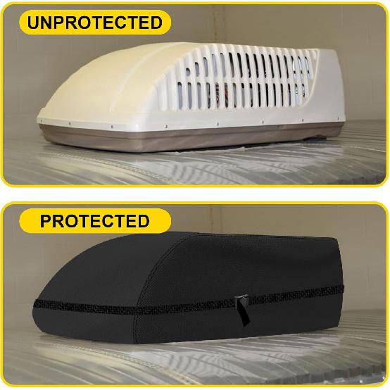 RV Air Conditioner Cover, 31" L X 31" W X 15" H Heavy Duty Camper Travel Trailer AC Covers For Roof, Fit For Coleman Mach, Dometic Brisk, Mach 3