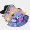 Fashion Bucket Hat for Men And Women PU Leather Waterproof Rain Cap with Wide Brim UV Protection Fishmen Style