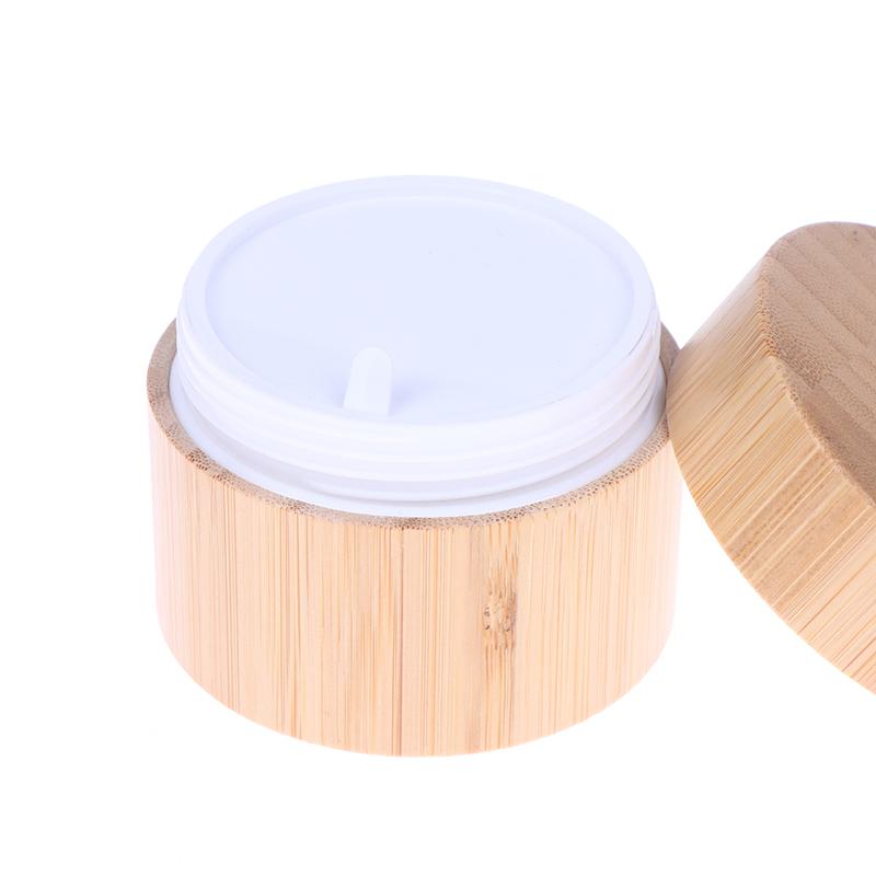 5-100G Naturlig Bambuflaska Krämburk Nagellack Maskkräm Påfyllningsbar Tom Kosmetisk Sminkbehållare Flaska Förvaringslåda