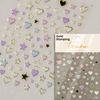 1 piece  5D silver nail stickers metal mini star nail art stickers high quality exquisite decals self-adhesive nail art stickers