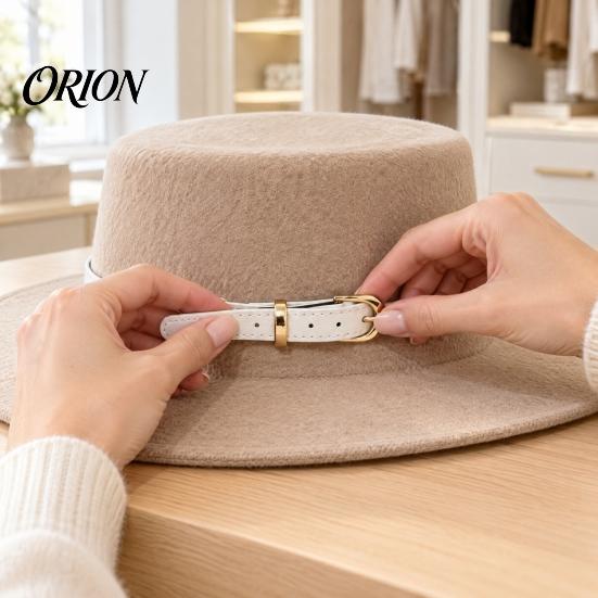 Hat Strap Replacement PU Leather Strap, Adjustable with Metal Buckle Band, Decorative Belt Flexible Band for Straw Hats And Fedora Decoration