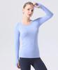Women's Quick Dry Long Sleeve Yoga & Running Top - Round Neck, Sweat-Wicking, Fitness T-Shirt