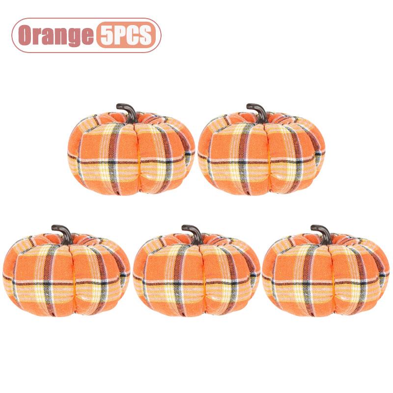1-20PCS Halloween Harvest Pumpkin Ornament Thanksgiving Scene Decoration for Home Party Table Porch Fall Festival Display