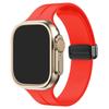 Compatible Silicone Magnetic Folding Buckle Band for Apple Watch S9/8/7/6/SE/Ultra