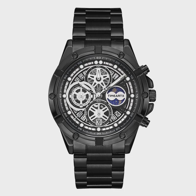 

Fashion Watches for Men Classic Multifunctional Chronograph Quartz Wristwatch Calendar Men s Watches чорний