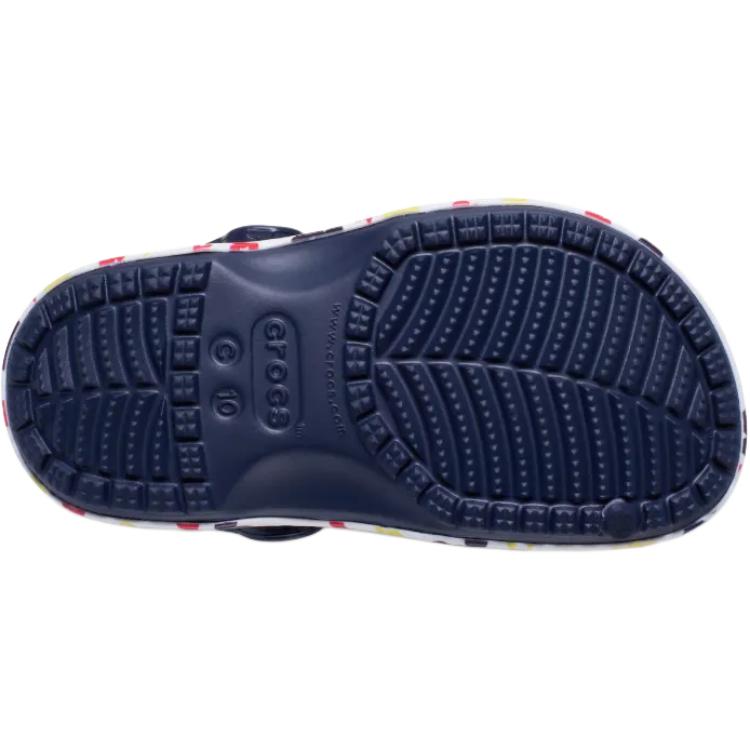 Crocs Classic Clog Slip Resistant Abrasion Resistant Low top Toddler Shoes Blue/White Infant And Toddler