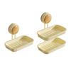 Self-draining Soap Bar Holder Wall Mounted Soap Box Suction Cup Soap Dish  for Bathroom Kitchen