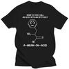 Marca Camiseta de Hombre Química Ácido con Actitud Estampado Camisetas Manga Corta Camiseta de Hombre Camiseta Gráfica Divertida Camisetas Negras