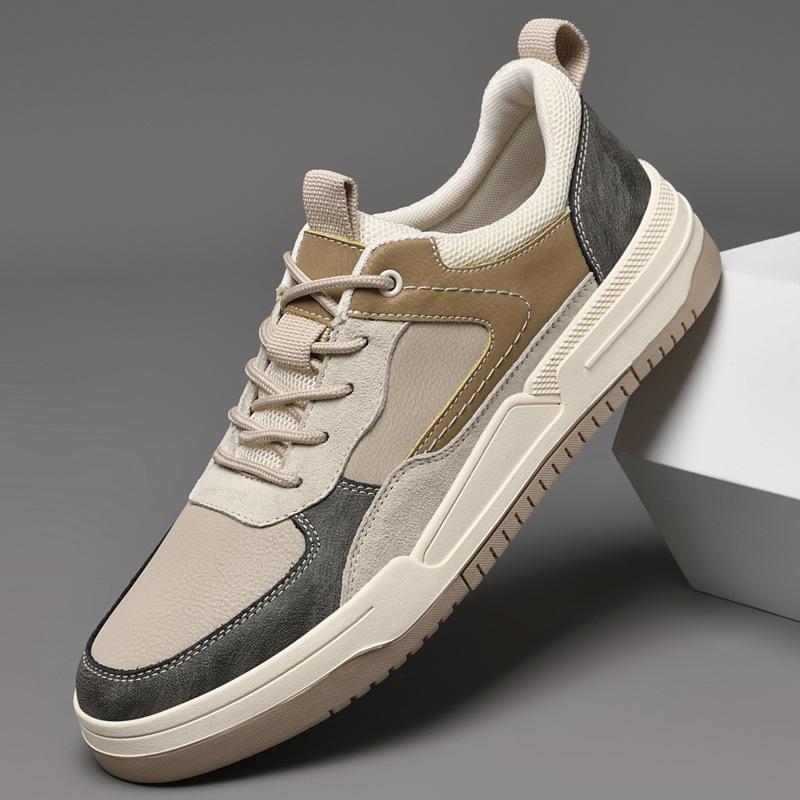 Men's shoes 2025 summer new breathable thin wear-resistant heightening platform shoes youth outdoor trend casual board shoes