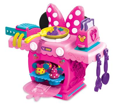 Conjunto de Cozinha Deluxe da Minnie Mouse, Brinquedo, Argila, Brincadeira de Faz de Conta, Cozinhar, Disney, Meninas, Presente, Idades 4 e Acima