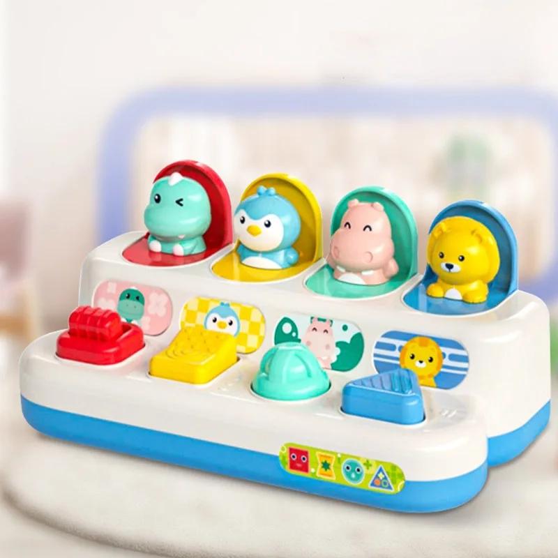 Toys Educational Toys Toys Toys Pop Up Toy Sensory Pop Up Animals Toy for Babies Montessori Cause and Effect Baby 12-18 Months