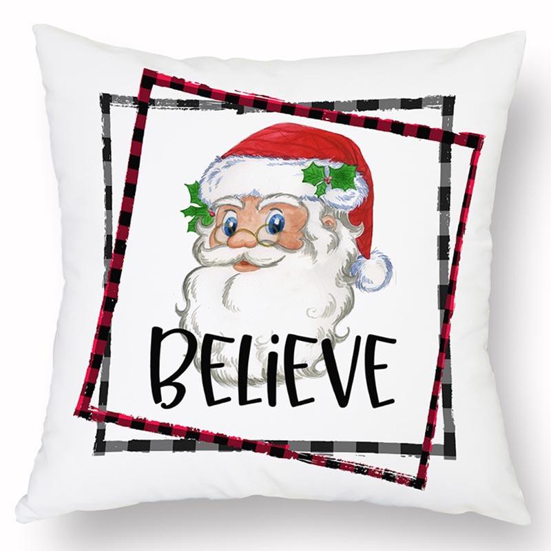 Νέα Χριστουγεννιάτικη Λινή Τυπωμένη Μαξιλαροθήκη Σπίτι Καναπές Σαλόνι Διακοπές Ανθεκτικό στη Βρωμιά Μαξιλάρι