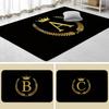 Black Golden Crown Letter Floor Mats Home Laundry Rug Carpet For Living Room Decor Lounge Area Anti-slip Entrance Doormat