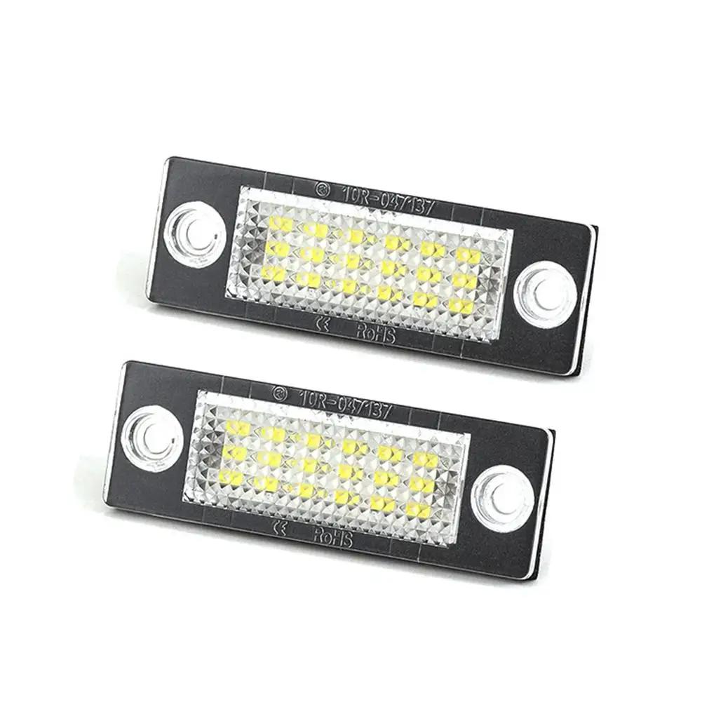 

2Pcs Car LED License Plate Light Number Lamps for VW Golf Passat B5 Caddy 3 K5 Touran Superb 3U4 G1X8 WHITE белый