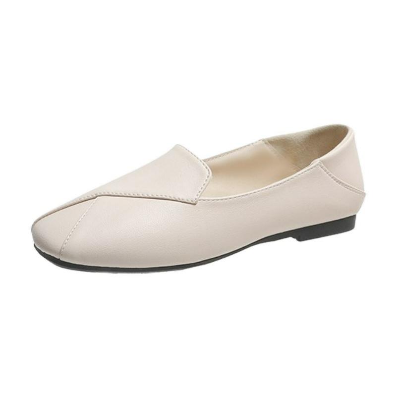 Retro Lazy One-step Square Toe Single Shoes Women's Spring Ins Tide Flat-bottomed All-match Work Shoes