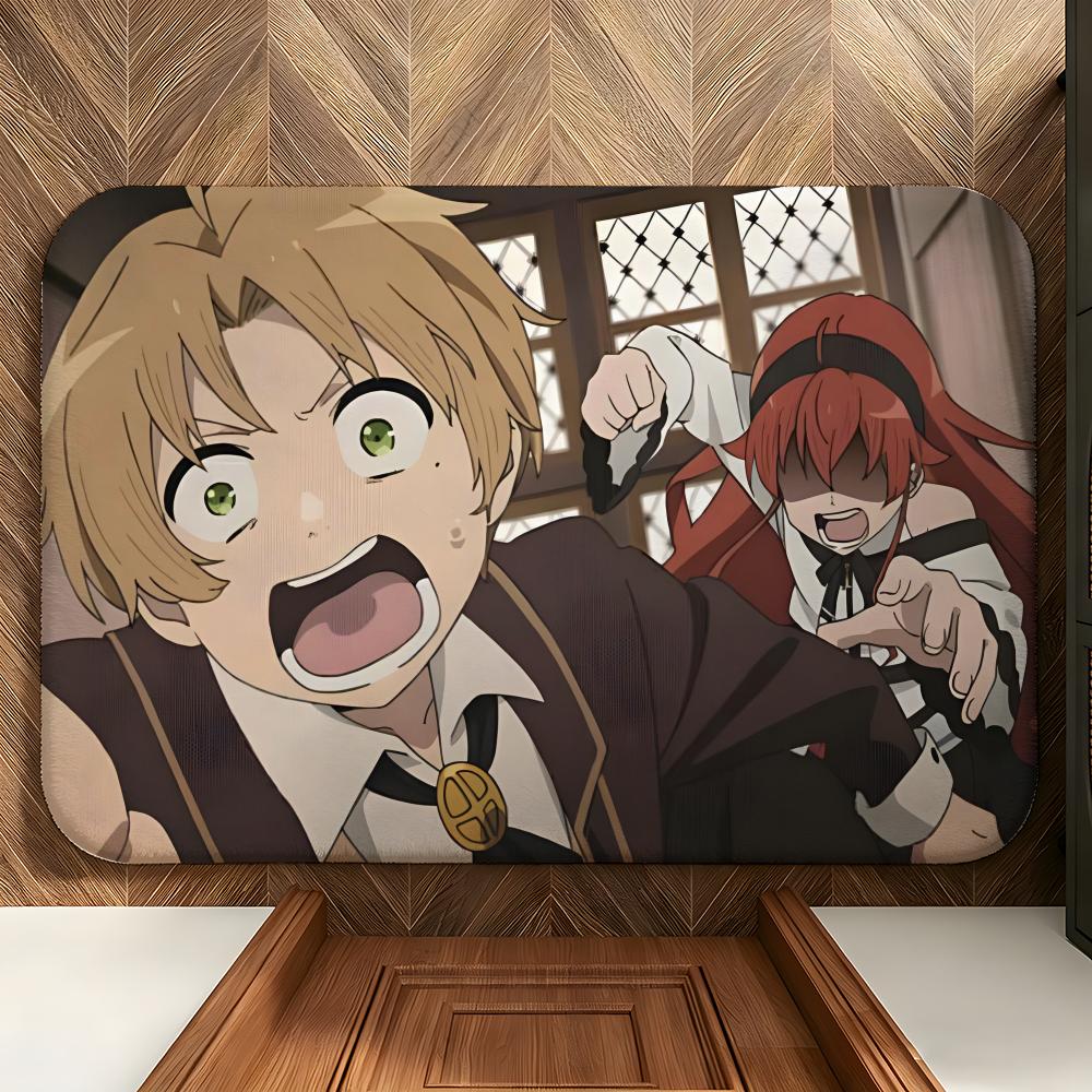 Anime M-Mushoku Tensei Floor Mat Soft Flannel Floor Mat  Suitable for Entryways, Living Rooms, Bedrooms, and Bathrooms