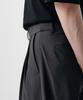 MUSINSA STANDARD [Cooltandard] Real Wide Hidden Banding Slacks [Gunmetal]