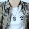 New Hot Selling Fashion Personality Punk Retro Animal Wolf Head Eyeball Pendant Hip Hop Mens Necklace