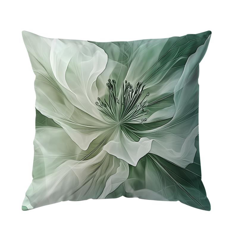 Green Watercolor Flowers Decorative Cushions Pillowcase Cushion Cover Throw Pillow Sofa Decoration Pillowcover Home Decor