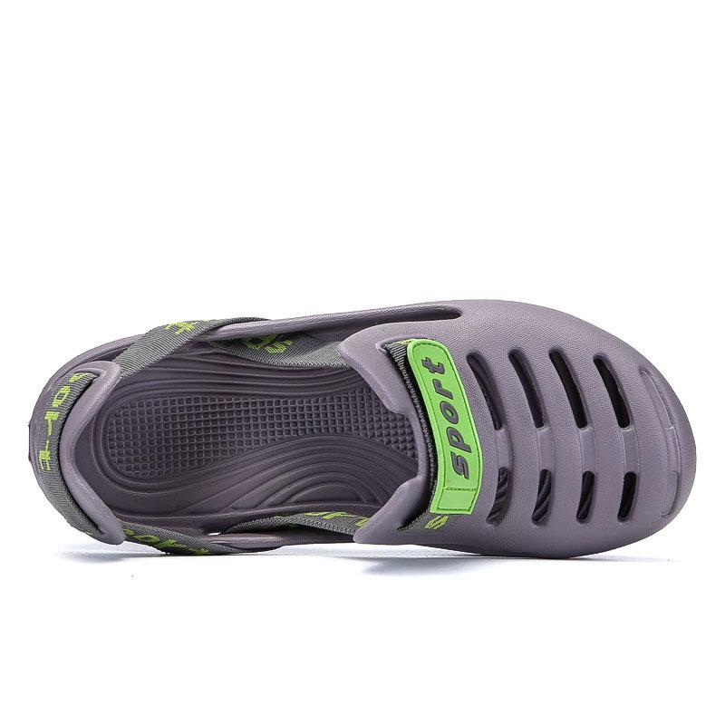 Men's shoes summer hole shoes slippers trendy beach sandals student non-slip bag head lazy 9080 casual