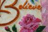 Mini Kit for Embroidery with Beads On Natural Artistic Canvas Abris Art Believe Love Dream