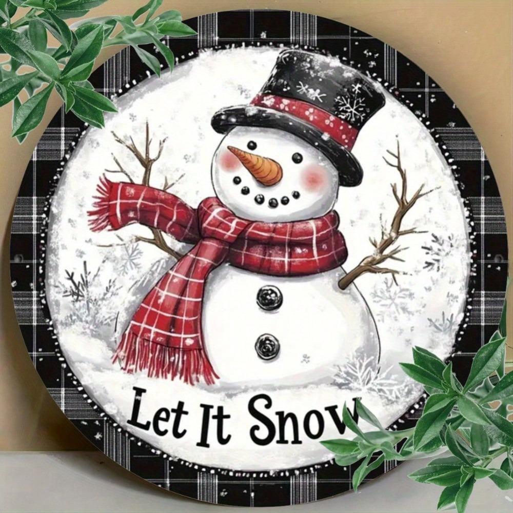 Snowman Snowflake Metal Wall Art Rustic Iron Decor Home Garden Office Holiday Christmas Halloween