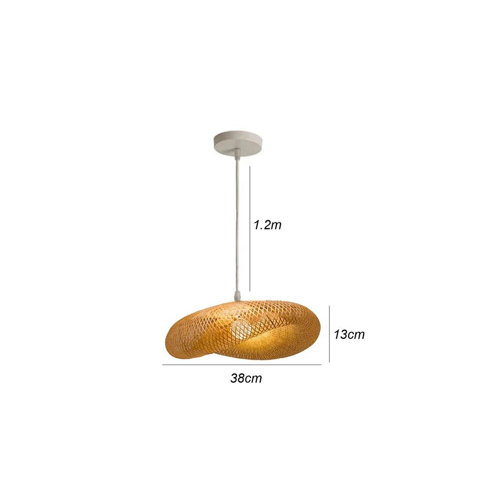 Bamboo Pendant lamo Retro Bamboo Weaving Chandeliers have base Black White Wood Restaurant Lighting Handmade Natural E27 Bulb