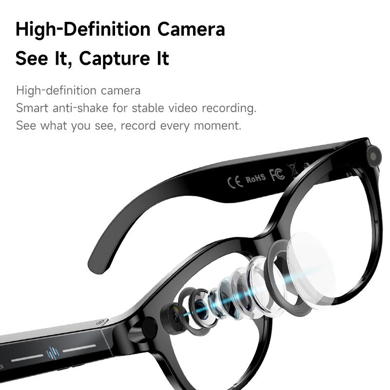 Nuevo Modelo Gafas Inteligentes Gafas de Sol con Traducción IA Llamadas Bluetooth Reproductor de Música Control de Cámara Gafas de Grabación de Vídeo Hombres Mujeres Estabilización de Imagen