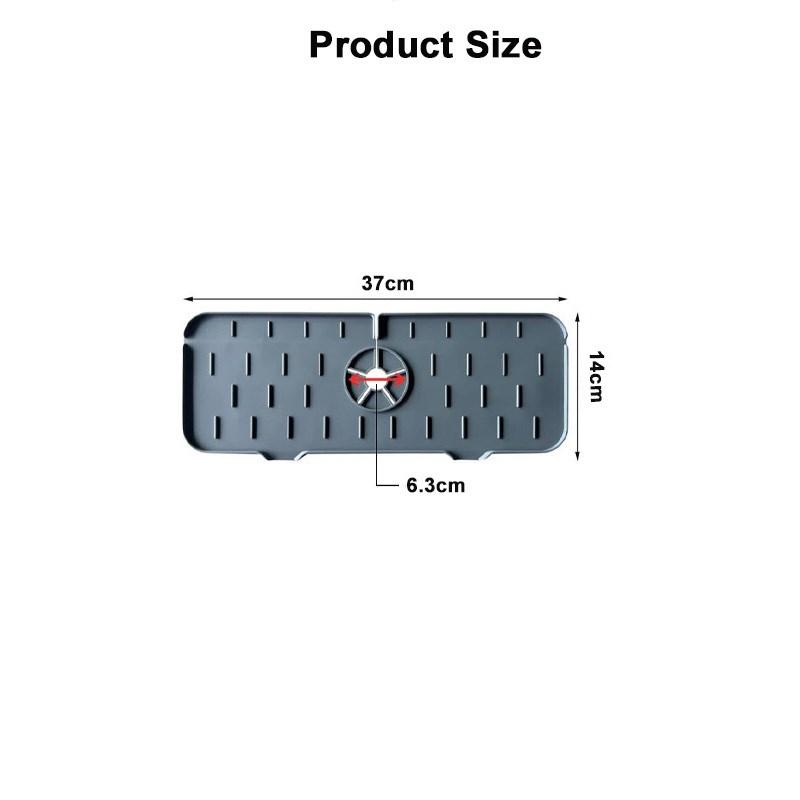 Kitchen Faucet Absorbent Mat Silicone Sink Splash Guard Water Draining Pad Countertop Protector Table Cushion Placemat Bathroom