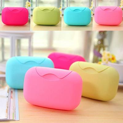 Candy Color Travel Soap Dish Box Portable Case Holder Container Bathroom Tool ADM